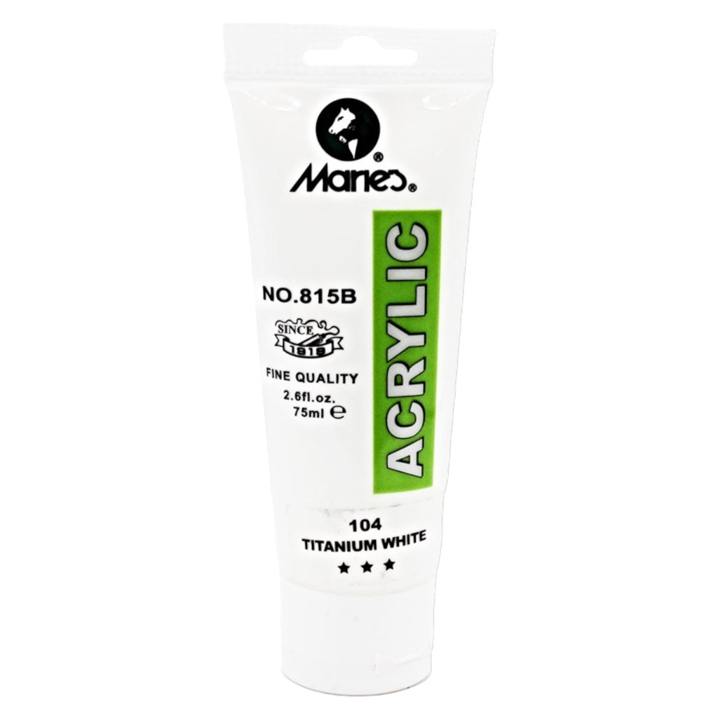 Maries Acrylic Paint - 75ml - No. 104 - Titanium White