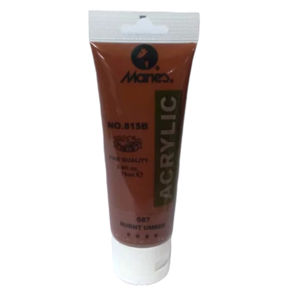 Maries Acrylic Paint - 75ml No. 687 - Brunt Umber