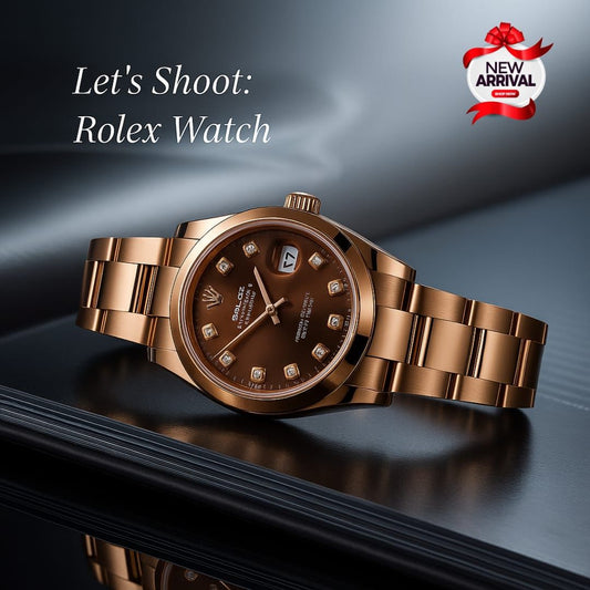 Luxury Rolex Rose Gold Stainless Steel Watch – Premium Diamond Dial with Date Display