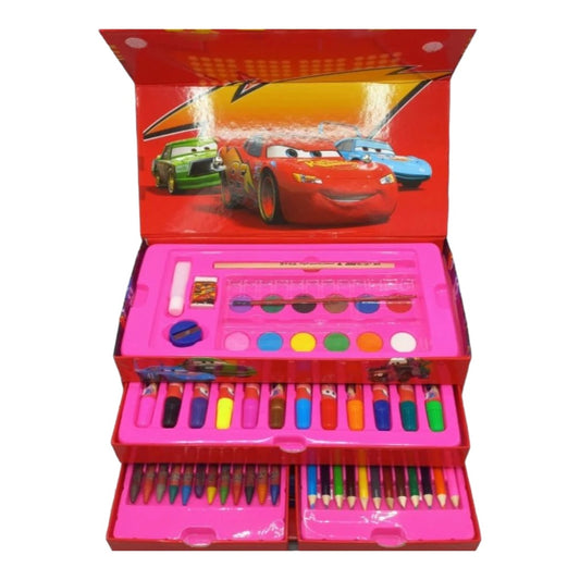 Kids' 68 -Piece Deluxe Art & Stationery Set – Assorted Cartoon Characters