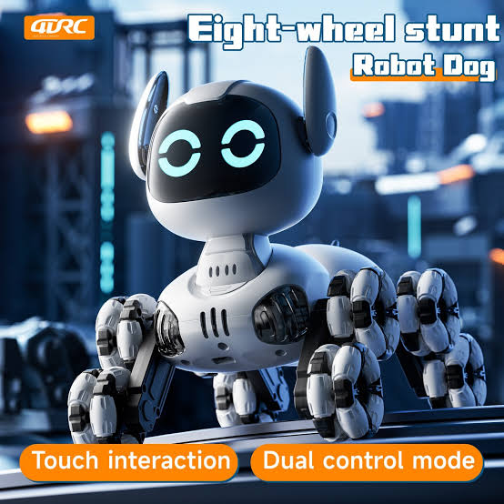 Interactive Remote Control Robot Dog Toy for Kids – 360° Rotating Stunt Robot