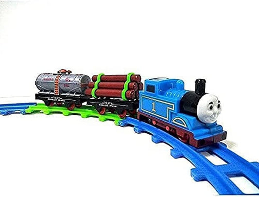 Thomas Cartoon Train Track World | 11-Piece Battery Operated Rail Set