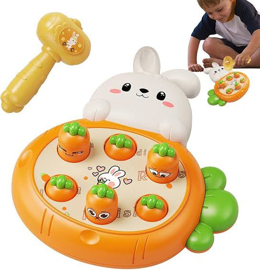 Interactive Whack-A-Mole Cartoon Crab Toy – Educational Musical Hammering Game for Toddlers