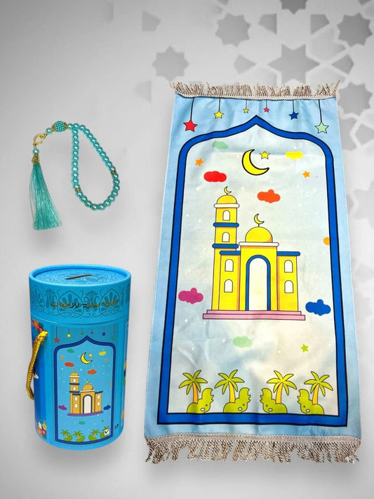 Kids Prayer Mat Set - Islamic Gift For