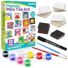 Magnetic Mini Tile Art Craft Kit for Kids