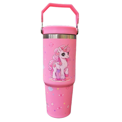 Premium 1200ml Kuromi & Friends  Cartoon Character Tumbler - Double-Wall Vacuum Insulated Water Bottle with Portable Handle