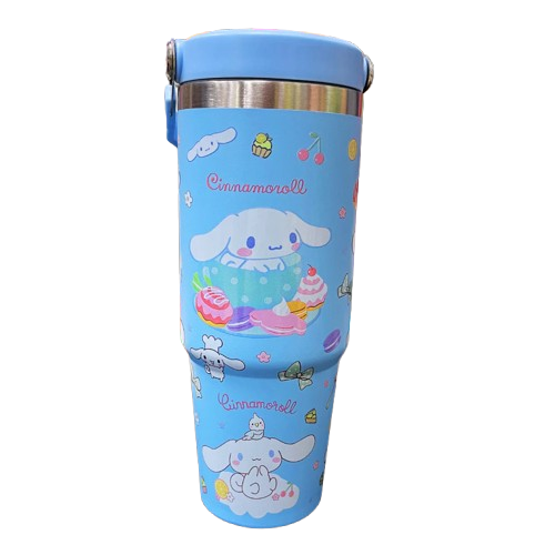 Premium 1200ml Kuromi & Friends  Cartoon Character Tumbler - Double-Wall Vacuum Insulated Water Bottle with Portable Handle