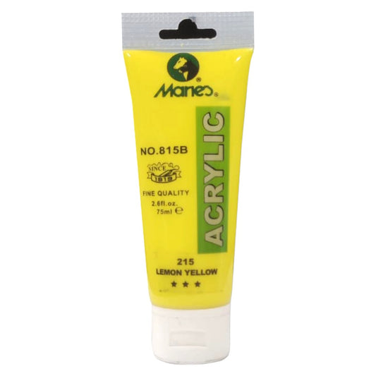Maries Acrylic Paint - 75ml - No. 215 - Lemon Yellow
