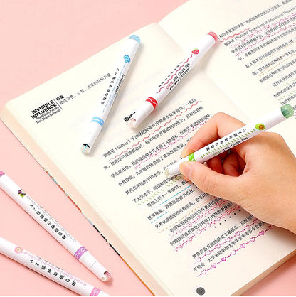 Curve Highlighter Pen Set, 6 PCS Different Curve Shapes