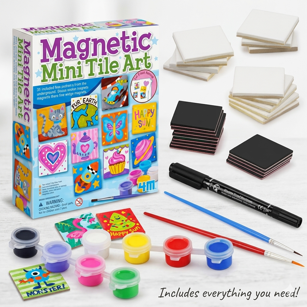 Magnetic Mini Tile Art Craft Kit for Kids