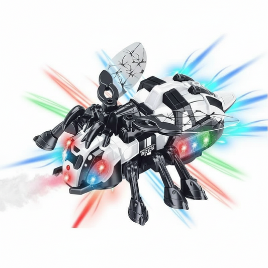 Electronic Mechanical Bee Toy – Remote Control Walking Insect with Mist Spray, Lights, and Music