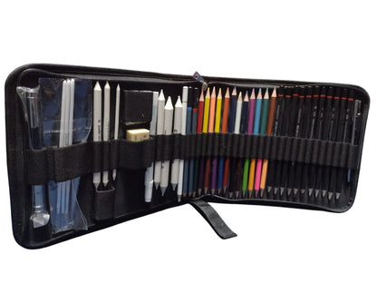 41pcs Professional Sketch Kit in Fabric Pouch