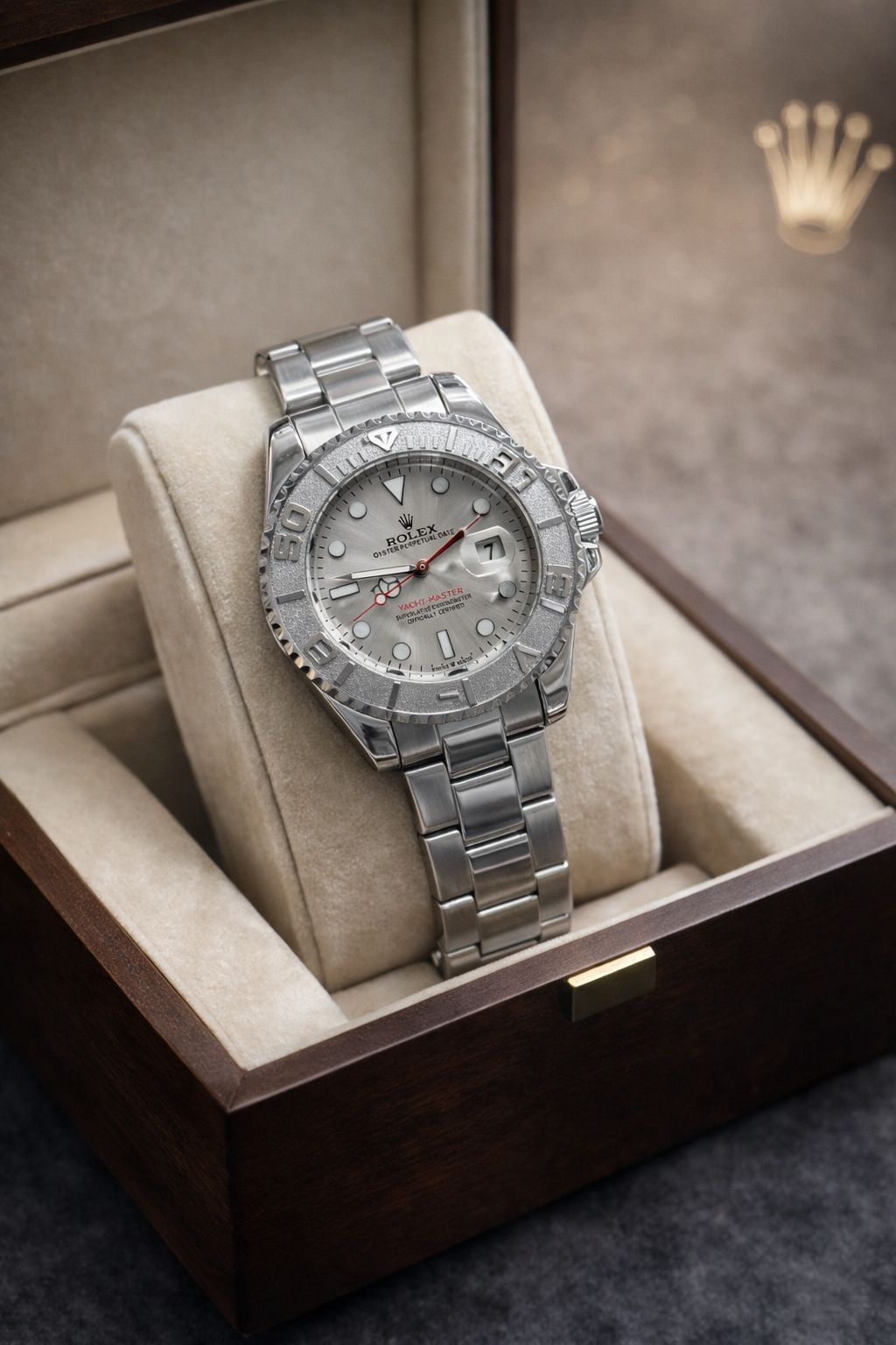 Rolex Yacht-Master Stainless Steel Black Dial Watch