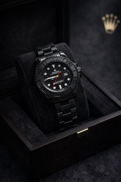 Rolex Yacht-Master Stainless Steel Black Dial Watch