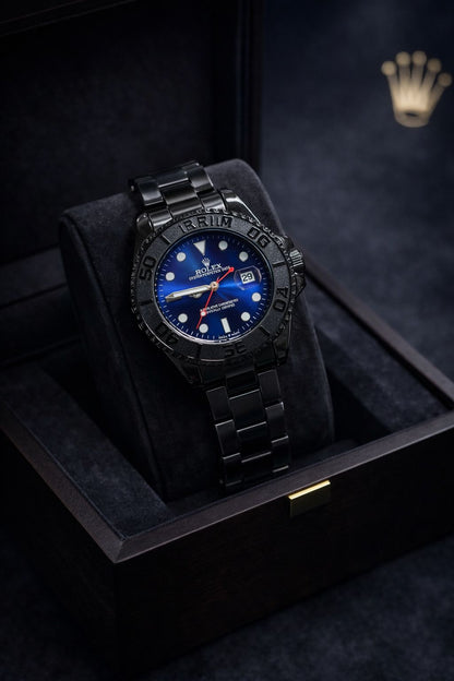 Rolex Yacht-Master Stainless Steel Black Dial Watch