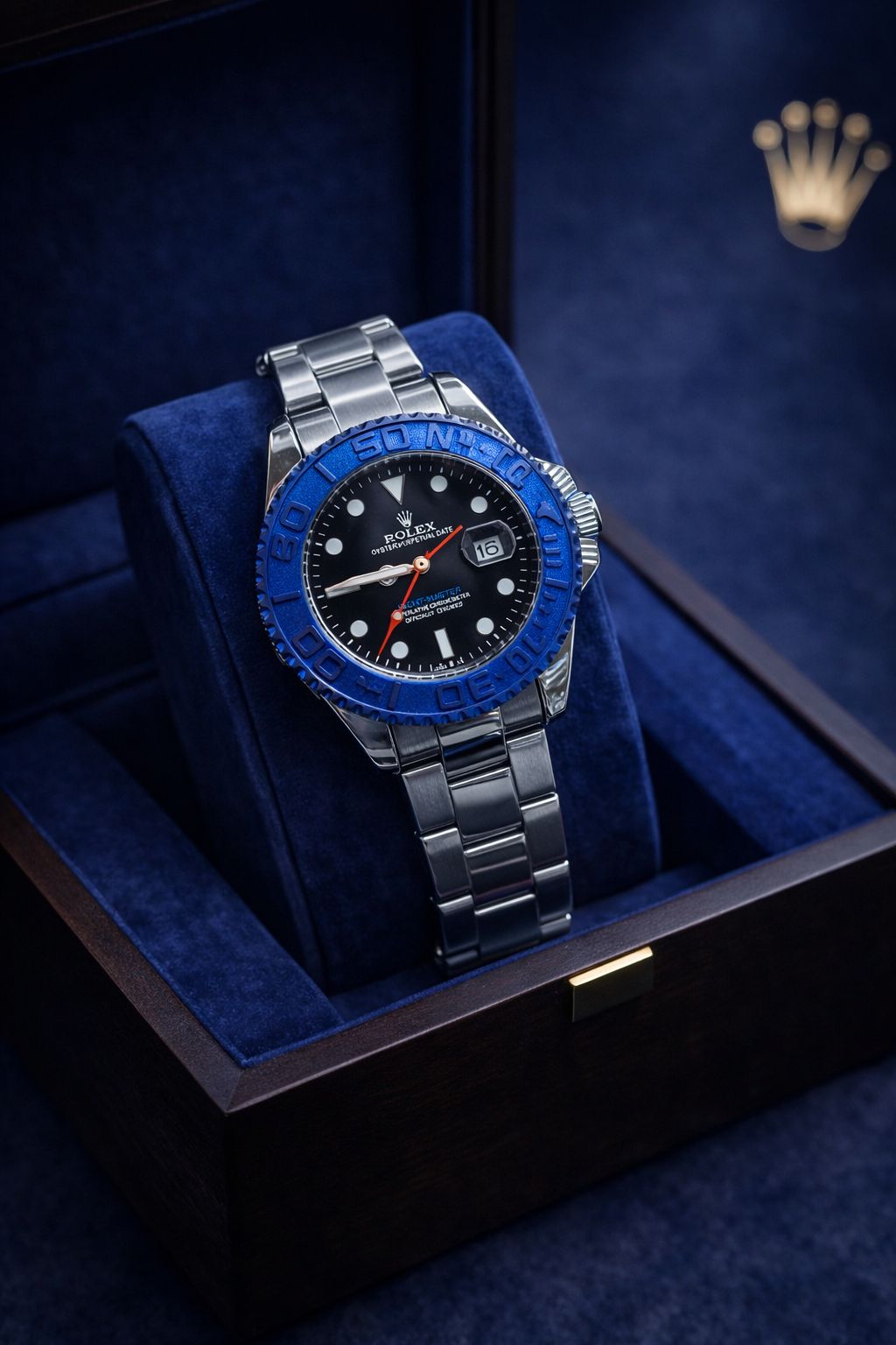 Rolex Yacht-Master Stainless Steel Black Dial Watch