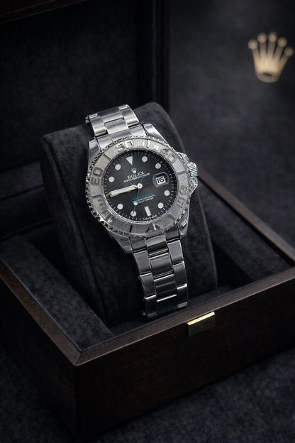 Rolex Yacht-Master Stainless Steel Black Dial Watch