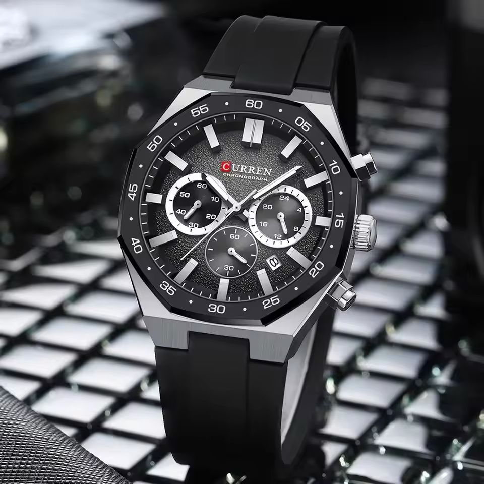 Curren "Sport Elite" Chronograph Watch  – Silicon Strap Edition