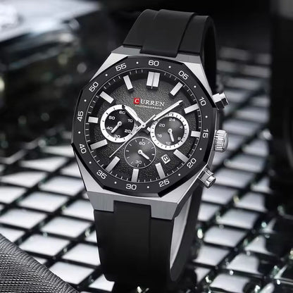 Curren "Sport Elite" Chronograph Watch  – Silicon Strap Edition
