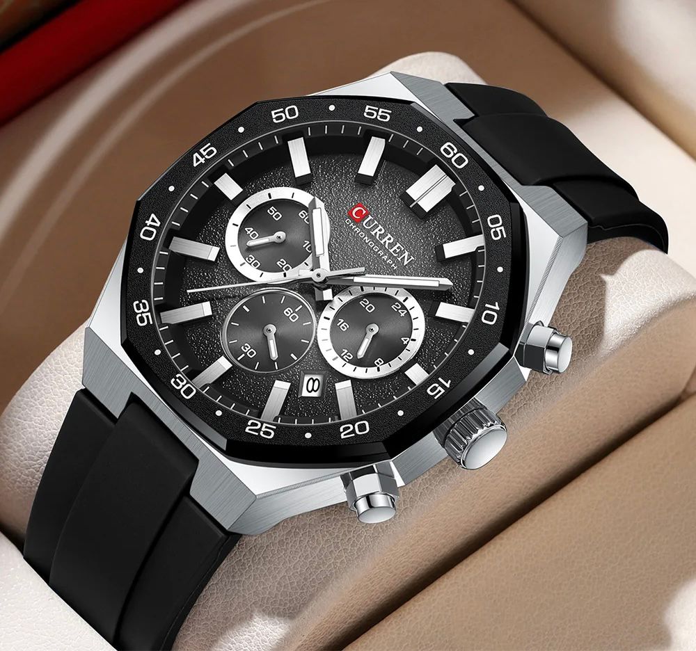 Curren "Sport Elite" Chronograph Watch  – Silicon Strap Edition