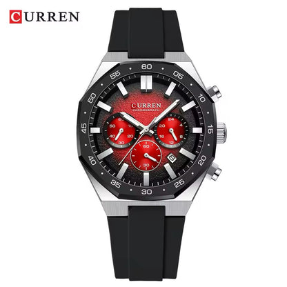 Curren "Sport Elite" Chronograph Watch  – Silicon Strap Edition