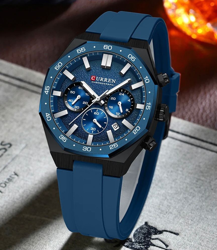 Curren "Sport Elite" Chronograph Watch  – Silicon Strap Edition