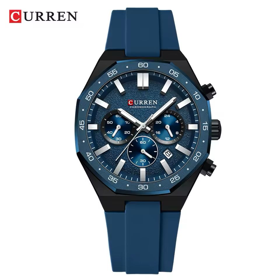 Curren "Sport Elite" Chronograph Watch  – Silicon Strap Edition