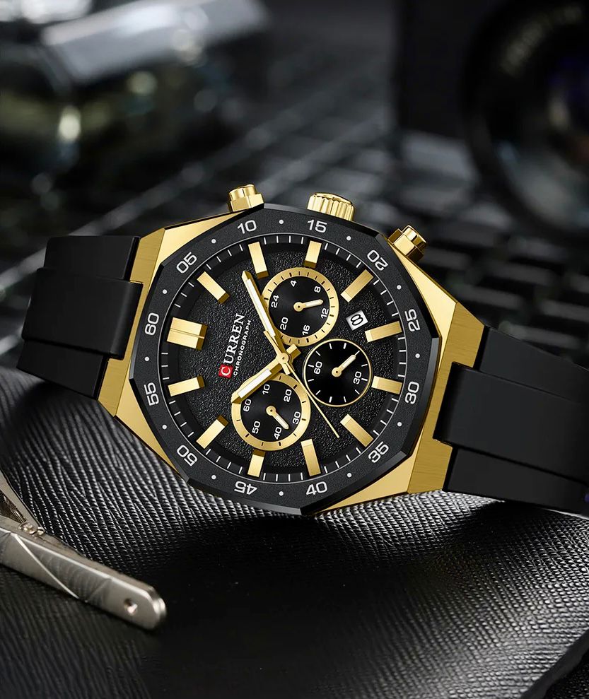 Curren "Sport Elite" Chronograph Watch  – Silicon Strap Edition