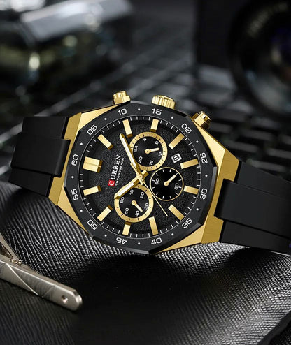 Curren "Sport Elite" Chronograph Watch  – Silicon Strap Edition