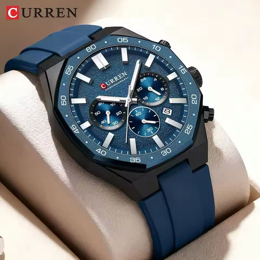 Curren "Sport Elite" Chronograph Watch  – Silicon Strap Edition