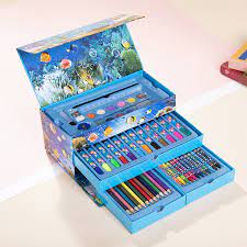 Kids' 68 -Piece Deluxe Art & Stationery Set – Assorted Cartoon Characters