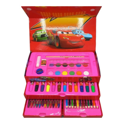 Kids' 68 -Piece Deluxe Art & Stationery Set – Assorted Cartoon Characters