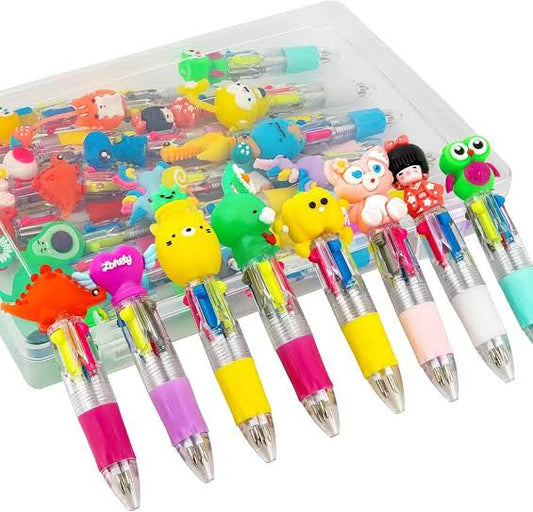 Multi-Color 4-in-1 Emojis Ballpoint Pens