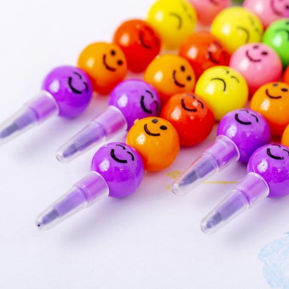 Emoji Multi-Point Stacking Cryon Pen Pack of 5