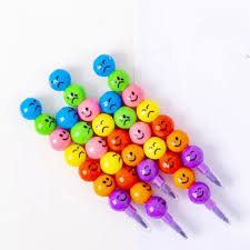 Emoji Multi-Point Stacking Cryon Pen Pack of 5