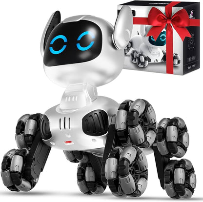 Interactive Remote Control Robot Dog Toy for Kids – 360° Rotating Stunt Robot