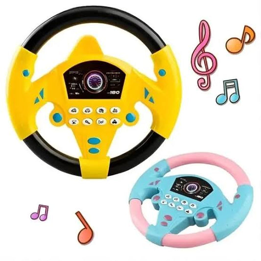 Musical Steering Wheel Toy for Kids – 360° Rotating Simulation Driving Toy