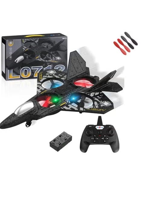 Steer Falcon V17 Remote Control Fighter Jet – 2.4GHz RC Airplane Drone with 360° Flip & LED Lights