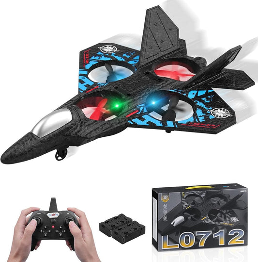 Steer Falcon V17 Remote Control Fighter Jet – 2.4GHz RC Airplane Drone with 360° Flip & LED Lights