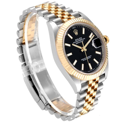 Rolex Datejust Luxury Men’s Watch – Two-Tone Gold & Silver Jubilee Bracelet with Black Dial