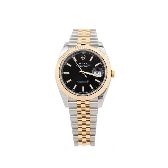 Rolex Datejust Luxury Men’s Watch – Two-Tone Gold & Silver Jubilee Bracelet with Black Dial