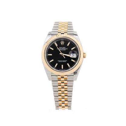 Rolex Datejust Luxury Men’s Watch – Two-Tone Gold & Silver Jubilee Bracelet with Black Dial