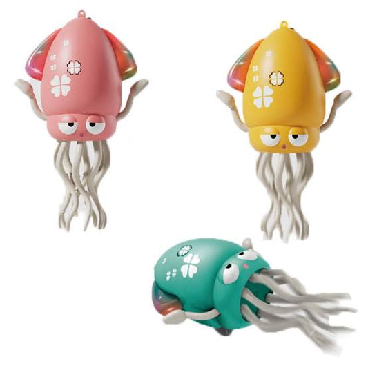 Tummy Time Interactive Dancing Jellyfish – Walking Musical Squid Toy with RGB Lights