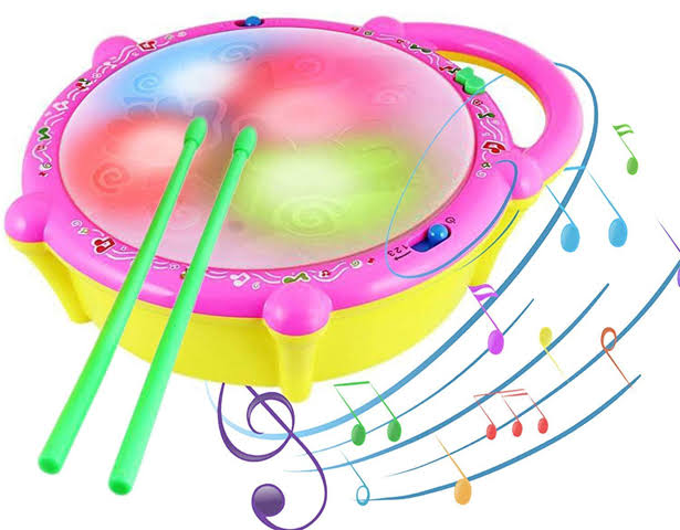 Interactive 3D Flash Drum for Kids – Musical Educational Toy with LED Lights and Drumsticks