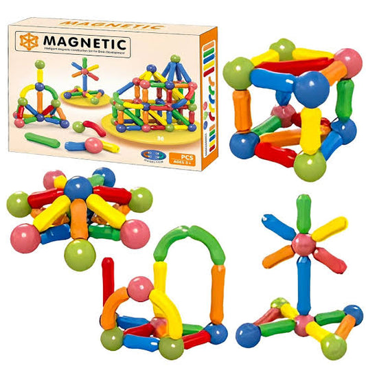 36-Piece Magnetic Construction Building Blocks Set – Educational STEM Toy for Toddlers & Kids