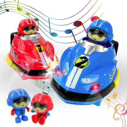 Head-to-Head RC Bumper Cars Battle Set with Music & LED Lights