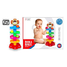 5-Tier Monkey Ball Drop & Roll Swirl Tower for Toddlers