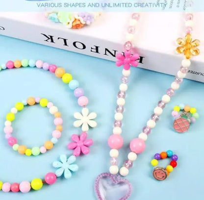 Kids DIY Bead Jewelry Kit | Creative Arts & Crafts Set