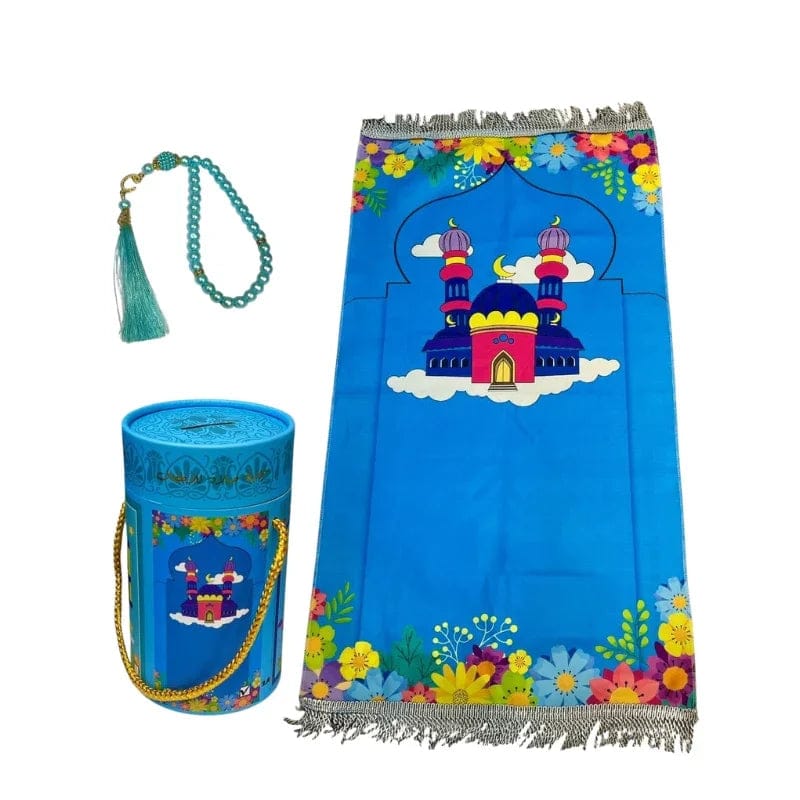 Kids Prayer Mat Set - Islamic Gift For