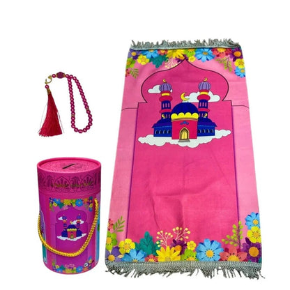 Kids Prayer Mat Set - Islamic Gift For